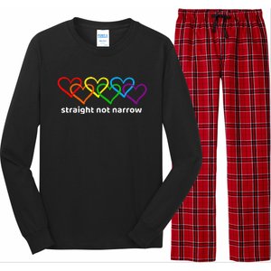 Straight Not Narrow Heart Chain Long Sleeve Pajama Set