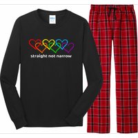 Straight Not Narrow Heart Chain Long Sleeve Pajama Set