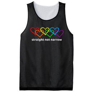 Straight Not Narrow Heart Chain Mesh Reversible Basketball Jersey Tank