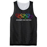 Straight Not Narrow Heart Chain Mesh Reversible Basketball Jersey Tank