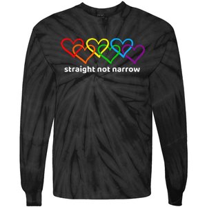 Straight Not Narrow Heart Chain Tie-Dye Long Sleeve Shirt