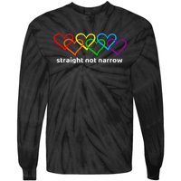 Straight Not Narrow Heart Chain Tie-Dye Long Sleeve Shirt