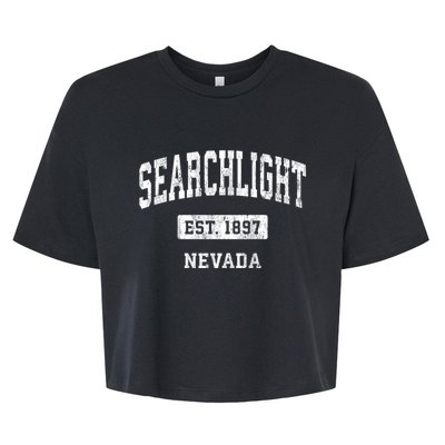 Searchlight Nevada Nv Vintage Sports Established Bella+Canvas Jersey Crop Tee