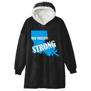 Support New Orleans Nola Strong 2025 Pray For Nola Hooded Wearable Blanket