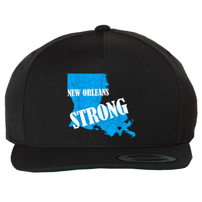 Support New Orleans Nola Strong 2025 Pray For Nola Wool Snapback Cap