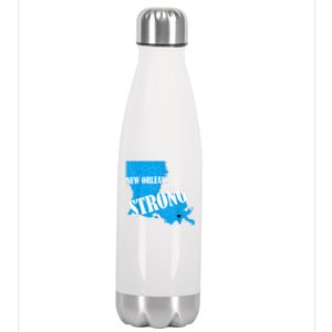 Support New Orleans Nola Strong 2025 Pray For Nola Stainless Steel Insulated Water Bottle