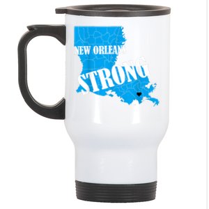 Support New Orleans Nola Strong 2025 Pray For Nola Stainless Steel Travel Mug