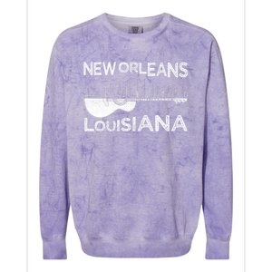 Souvenir New Orleans Guitar Music Louisiana New Orleans Colorblast Crewneck Sweatshirt