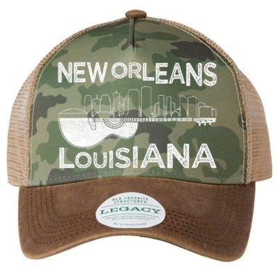 Souvenir New Orleans Guitar Music Louisiana New Orleans Legacy Tie Dye Trucker Hat