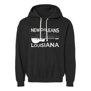 Souvenir New Orleans Guitar Music Louisiana New Orleans Garment-Dyed Fleece Hoodie