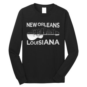 Souvenir New Orleans Guitar Music Louisiana New Orleans Long Sleeve Shirt