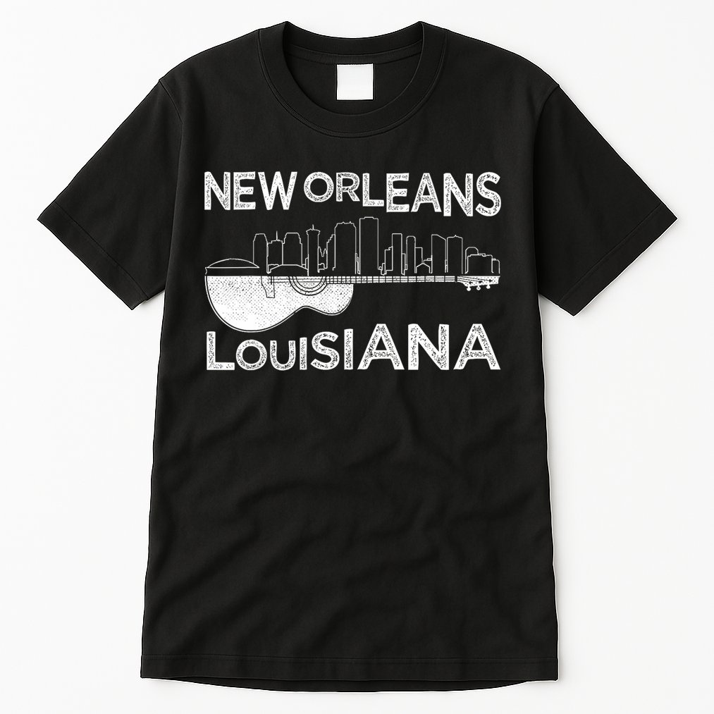 Souvenir New Orleans Guitar Music Louisiana New Orleans Tall T-Shirt