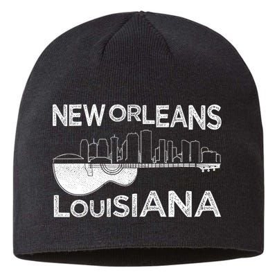 Souvenir New Orleans Guitar Music Louisiana New Orleans Sustainable Beanie