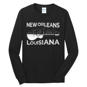 Souvenir New Orleans Guitar Music Louisiana New Orleans Tall Long Sleeve T-Shirt