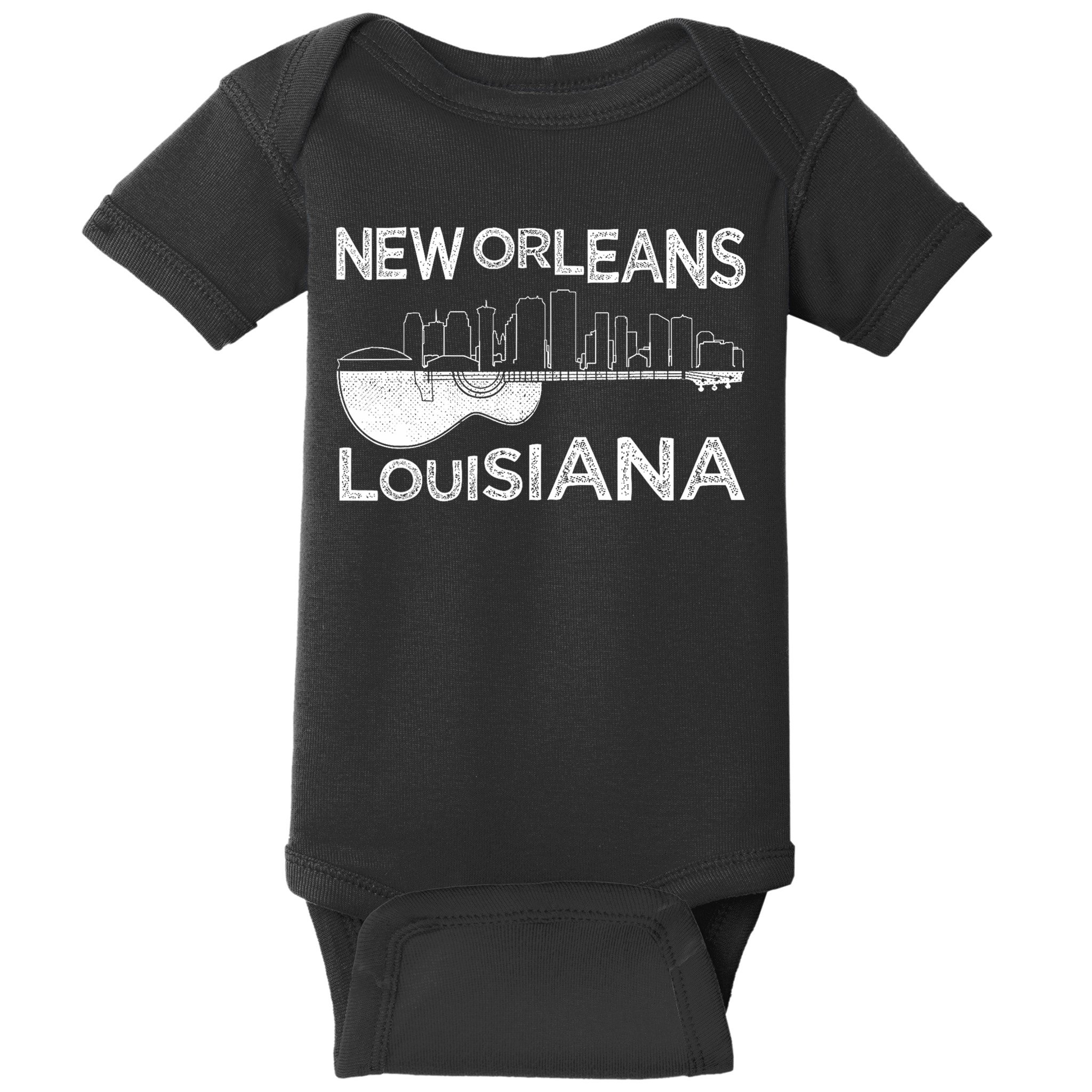 Souvenir New Orleans Guitar Music Louisiana New Orleans Baby Bodysuit