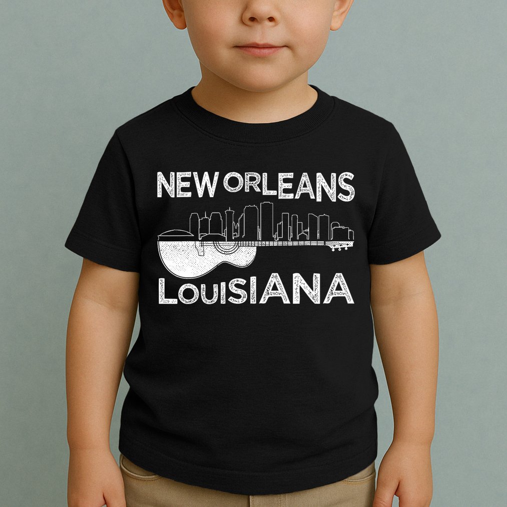 Souvenir New Orleans Guitar Music Louisiana New Orleans Toddler T-Shirt