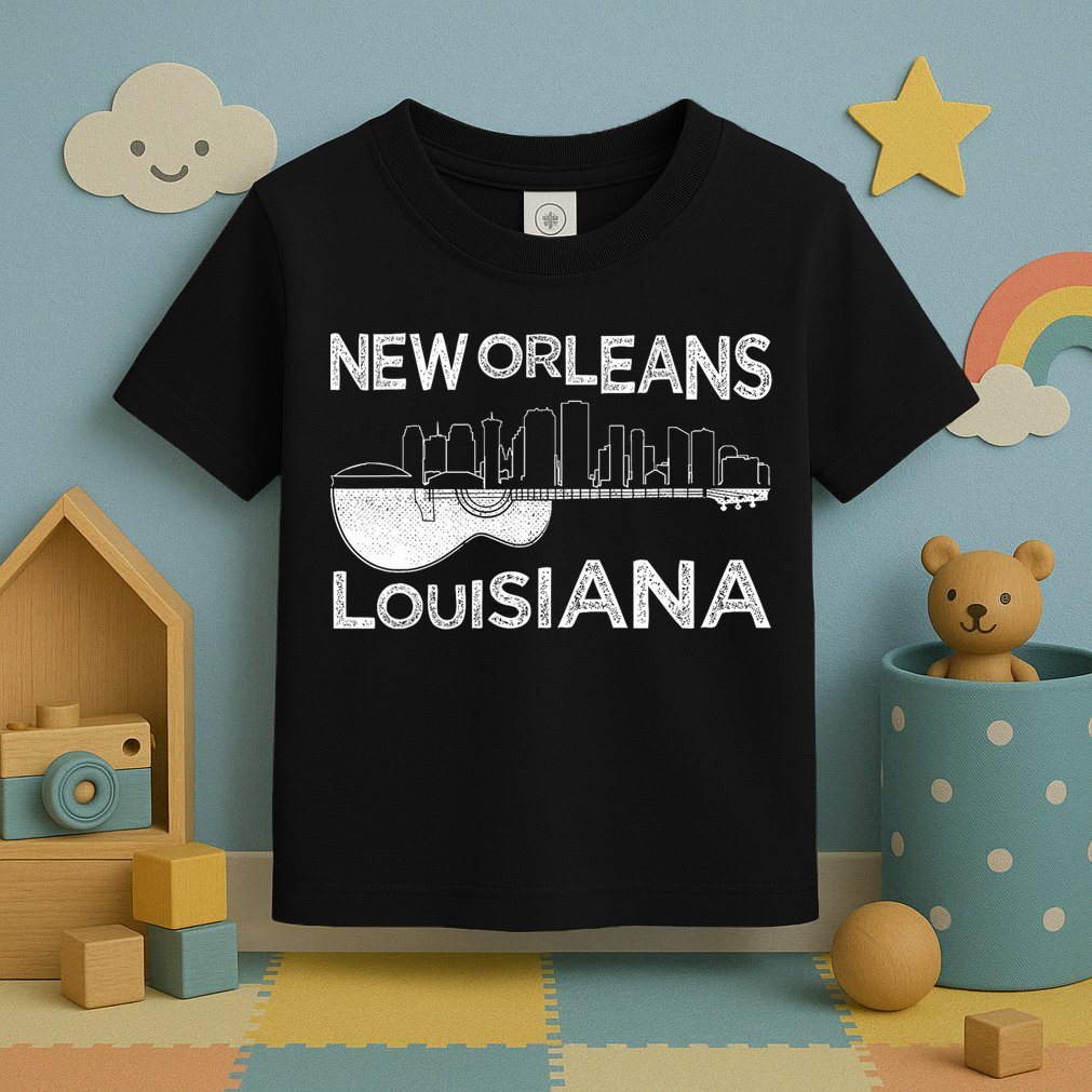 Souvenir New Orleans Guitar Music Louisiana New Orleans Toddler T-Shirt