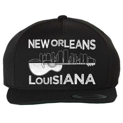 Souvenir New Orleans Guitar Music Louisiana New Orleans Wool Snapback Cap