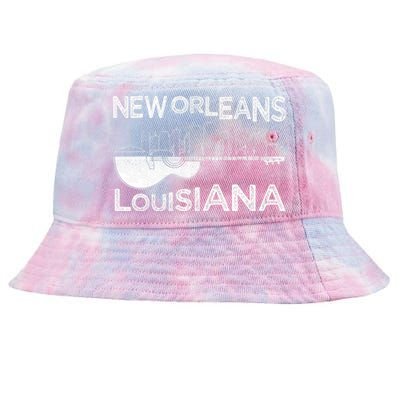 Souvenir New Orleans Guitar Music Louisiana New Orleans Tie-Dyed Bucket Hat