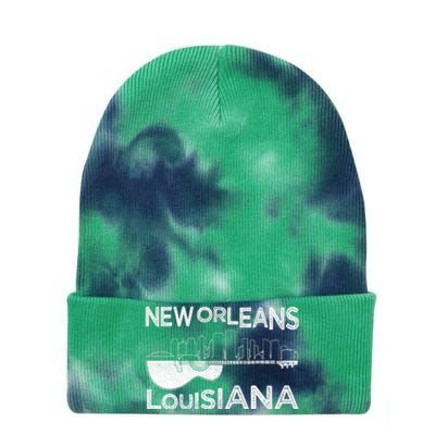 Souvenir New Orleans Guitar Music Louisiana New Orleans Tie Dye 12in Knit Beanie