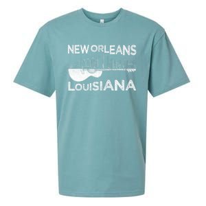 Souvenir New Orleans Guitar Music Louisiana New Orleans Sueded Cloud Jersey T-Shirt