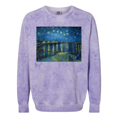 Starry Night Over The Rhone Doctor Visit Colorblast Crewneck Sweatshirt