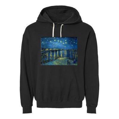 Starry Night Over The Rhone Doctor Visit Garment-Dyed Fleece Hoodie