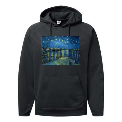 Starry Night Over The Rhone Doctor Visit Performance Fleece Hoodie