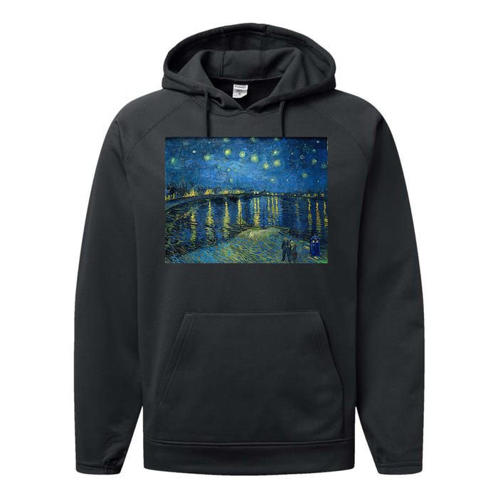 Starry Night Over The Rhone Doctor Visit Performance Fleece Hoodie