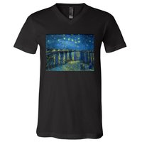 Starry Night Over The Rhone Doctor Visit V-Neck T-Shirt