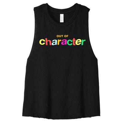 Slushy Noobz Out Of Character Silly Rainbow Women's Racerback Cropped Tank