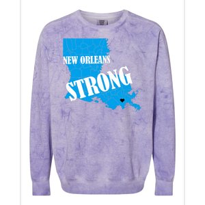 Support New Orleans Nola Strong 2025 Pray For Nola Colorblast Crewneck Sweatshirt