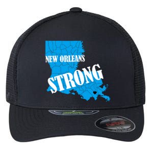 Support New Orleans Nola Strong 2025 Pray For Nola Flexfit Unipanel Trucker Cap