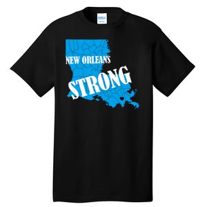 Support New Orleans Nola Strong 2025 Pray For Nola Tall T-Shirt