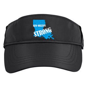 Support New Orleans Nola Strong 2025 Pray For Nola Adult Drive Performance Visor