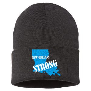 Support New Orleans Nola Strong 2025 Pray For Nola Sustainable Knit Beanie