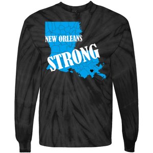 Support New Orleans Nola Strong 2025 Pray For Nola Tie-Dye Long Sleeve Shirt