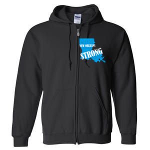 Support New Orleans Nola Strong 2025 Pray For Nola Full Zip Hoodie