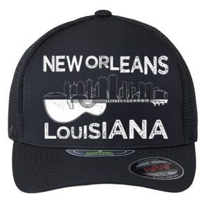 Souvenir New Orleans Guitar Music Louisiana New Orleans Flexfit Unipanel Trucker Cap