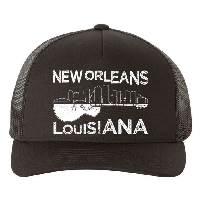 Souvenir New Orleans Guitar Music Louisiana New Orleans Yupoong Adult 5-Panel Trucker Hat