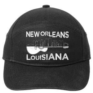 Souvenir New Orleans Guitar Music Louisiana New Orleans 7-Panel Snapback Hat