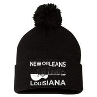 Souvenir New Orleans Guitar Music Louisiana New Orleans Pom Pom 12in Knit Beanie