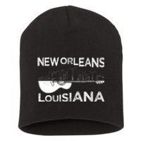 Souvenir New Orleans Guitar Music Louisiana New Orleans Short Acrylic Beanie