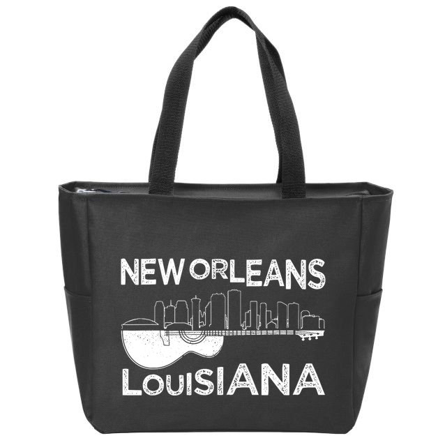Souvenir New Orleans Guitar Music Louisiana New Orleans Zip Tote Bag