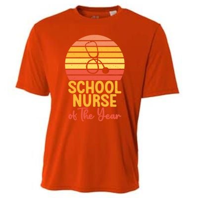 School Nurse Of The Year School Nurse Cute Gift Cooling Performance Crew T-Shirt