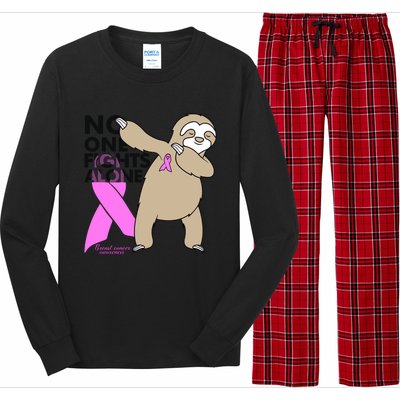 Sloth No One Fights Alone Long Sleeve Pajama Set