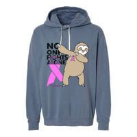 Sloth No One Fights Alone Garment-Dyed Fleece Hoodie