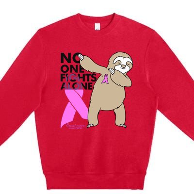 Sloth No One Fights Alone Premium Crewneck Sweatshirt