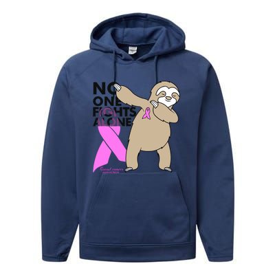 Sloth No One Fights Alone Performance Fleece Hoodie