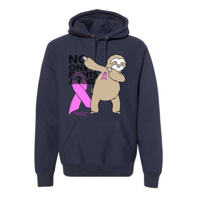 Sloth No One Fights Alone Premium Hoodie